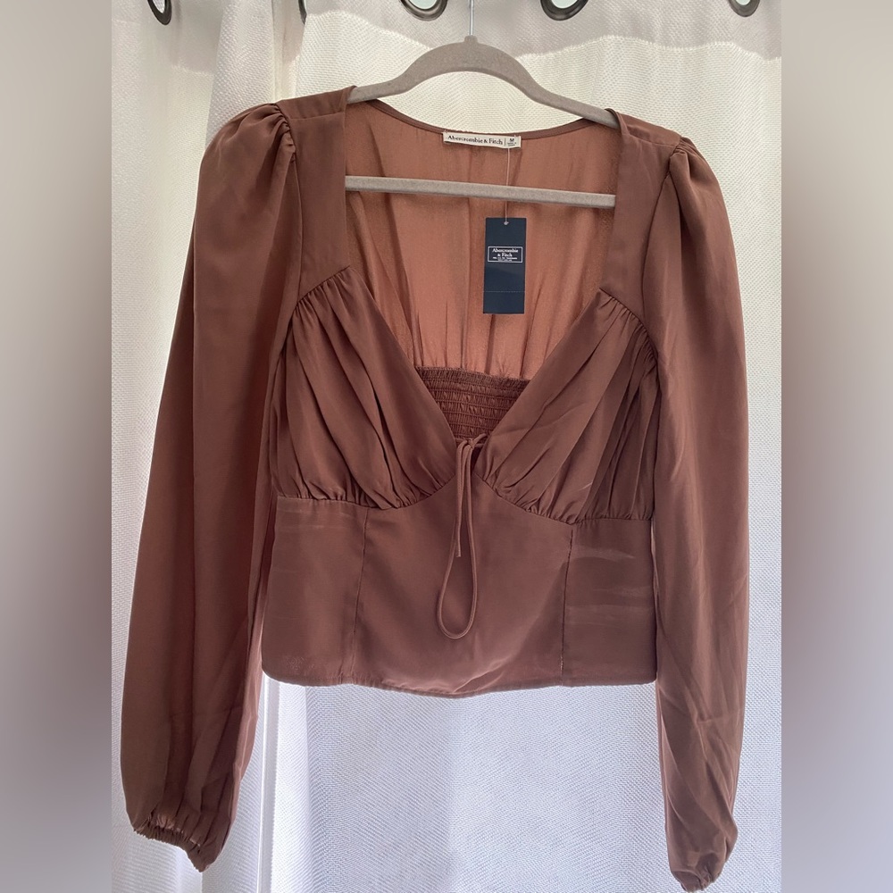 Abercrombie and fitch long sleeve blouse never worn